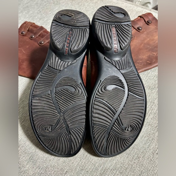 Merrell Tetra Launch Waterproof Bucle Strap Distressed Brown Leather Boots Sz7.5 - Picture 10 of 11